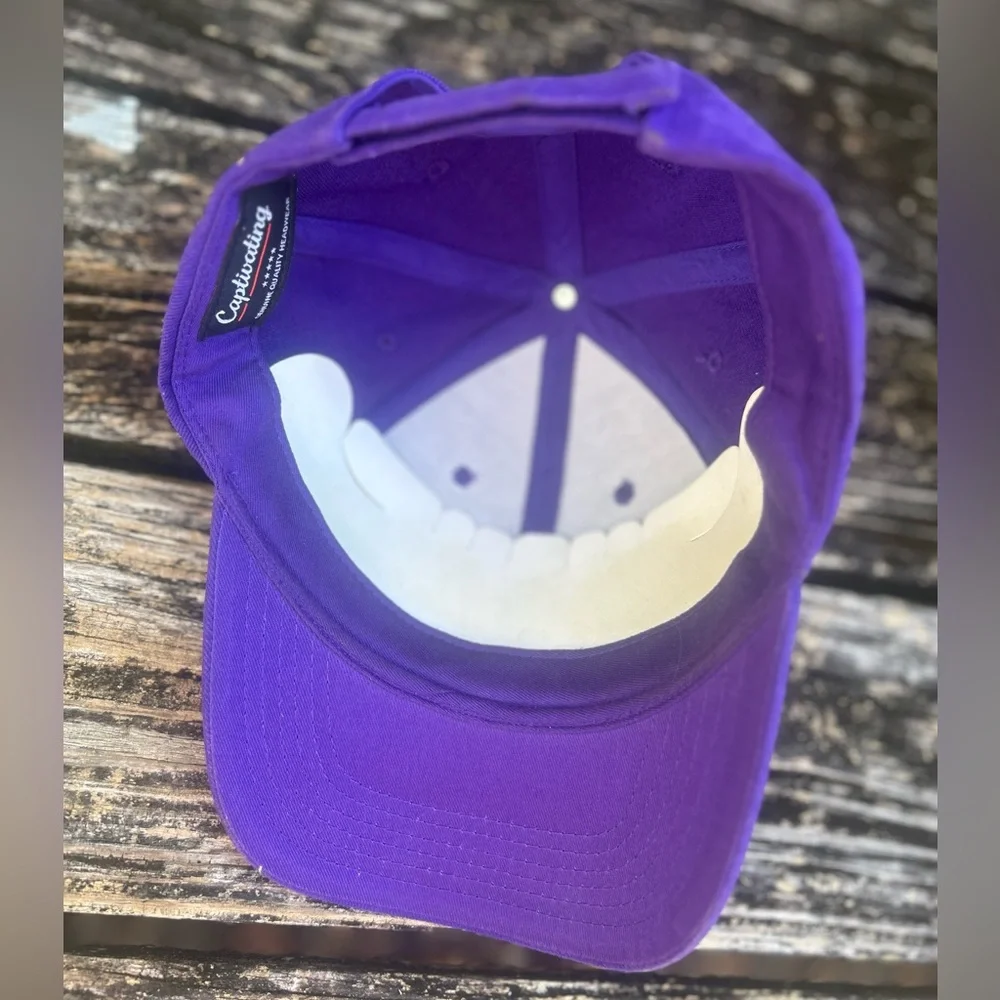 Pair (2) of Captivating Headwear LSU Tigers Adjustable Baseball Hats Purple Gold